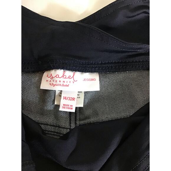 Isabel Maternity Women over the belly Jeans Sz. 14 Drk Blue NWOT Jeggings - Picture 9 of 10